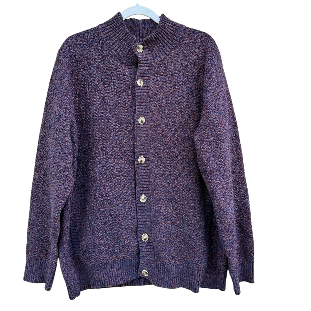 Men's Purple Cardigan Sweater